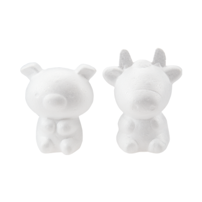 Modelling foam with styrofoam figures