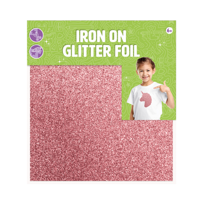 Iron on sheets - glitter pink
