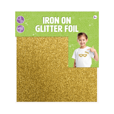 Iron on sheets - glitter gold