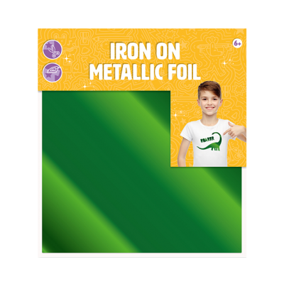 Iron on sheets - metallic green