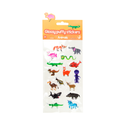 Glossy puffy stickers - Animals