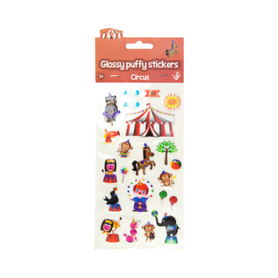 Glossy puffy stickers - Circus